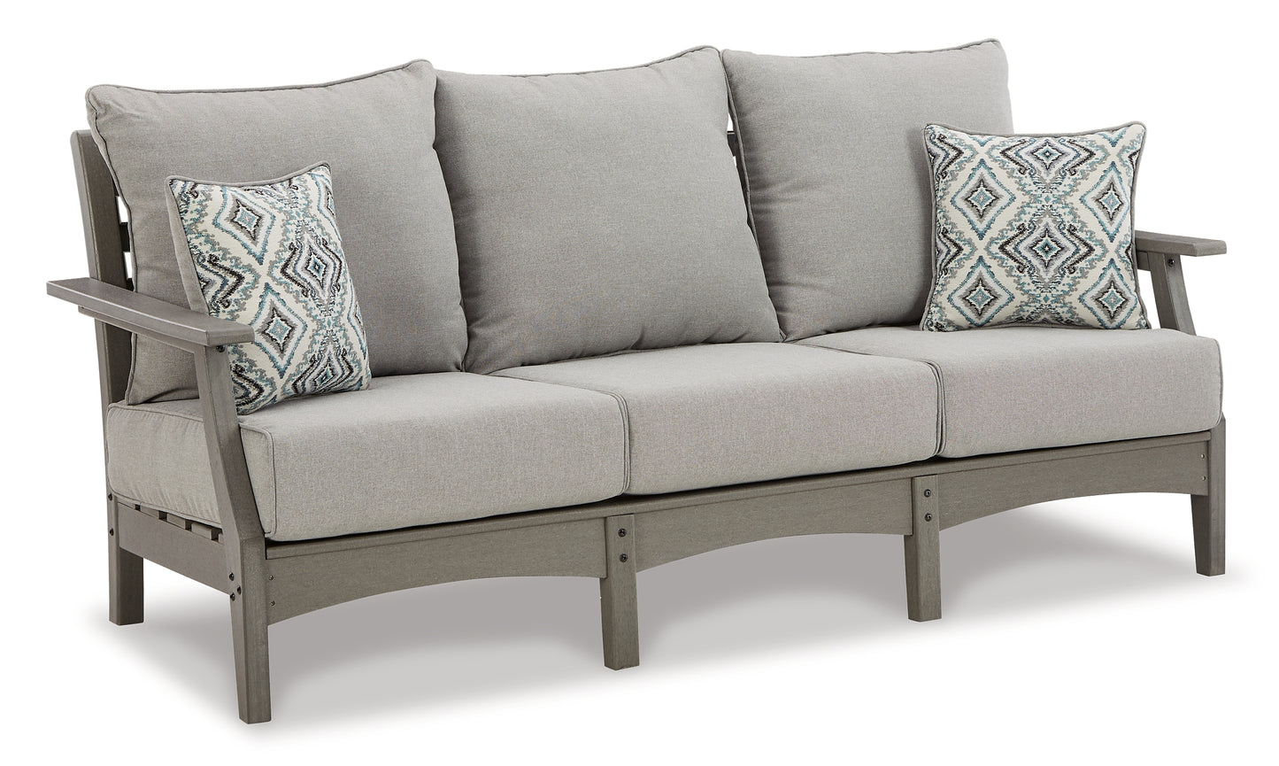 Visola Outdoor Sofa, Loveseat and 2 Lounge Chairs with Coffee Table and End Table