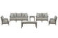 Visola Outdoor Sofa, Loveseat and 2 Lounge Chairs with Coffee Table and End Table