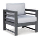 Amora Outdoor Sofa, Loveseat and 2 Lounge Chairs with End Table