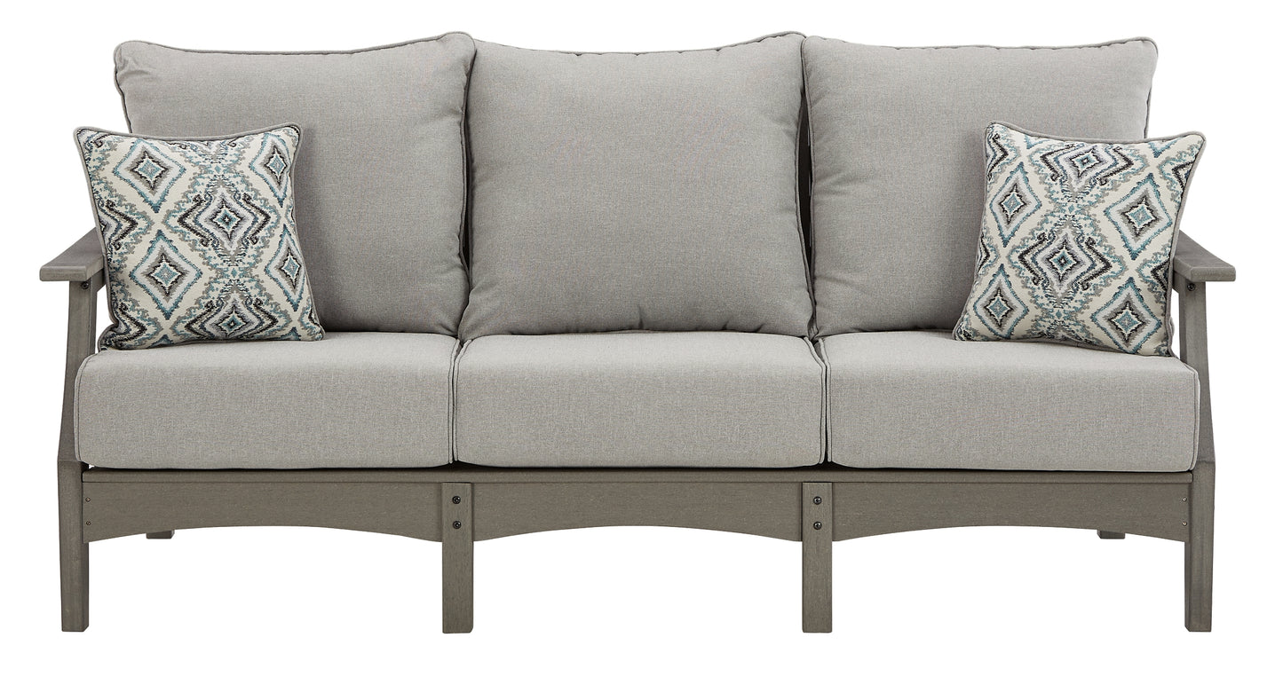 Visola Outdoor Sofa, Loveseat and 2 Lounge Chairs with Coffee Table and End Table