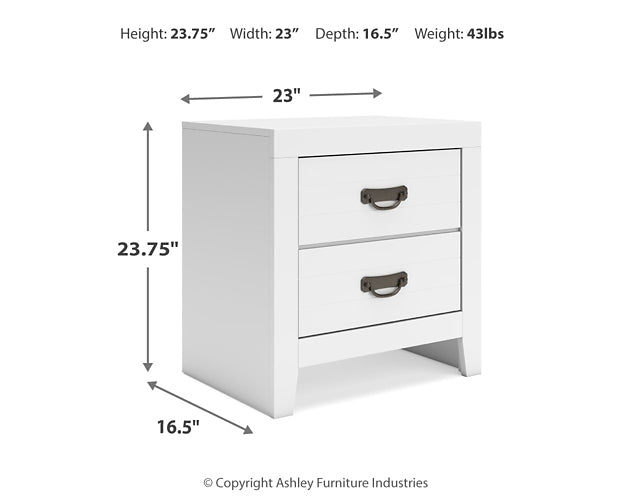 Binterglen Full Panel Bed with Mirrored Dresser and Nightstand