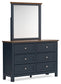 Landocken Full Panel Bed with Mirrored Dresser