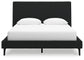 Cadmori Queen Upholstered Bed with Mirrored Dresser, Chest and 2 Nightstands