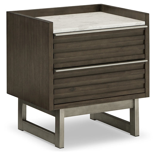Arkenton Queen Panel Bed with Mirrored Dresser and 2 Nightstands