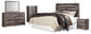 Drystan King Panel Headboard with Mirrored Dresser, Chest and Nightstand