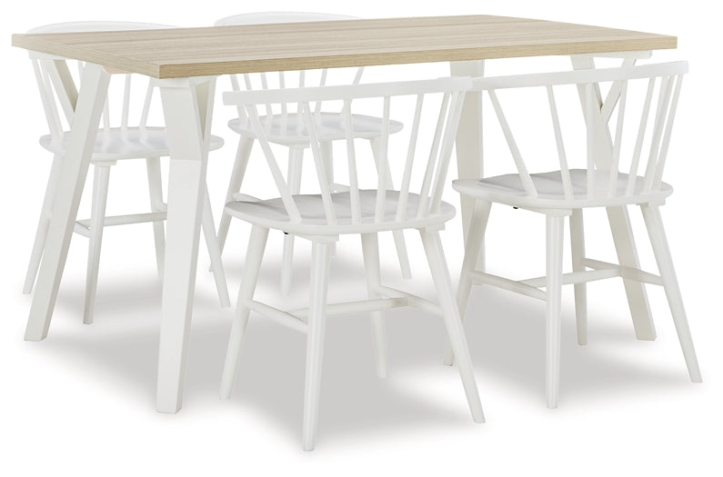 Grannen Dining Table and 4 Chairs