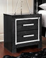 Kaydell King Upholstered Panel Storage Bed with Mirrored Dresser, Chest and Nightstand