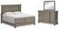 Lexorne California King Sleigh Bed with Mirrored Dresser