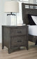 Montillan King Panel Bed with Mirrored Dresser and 2 Nightstands